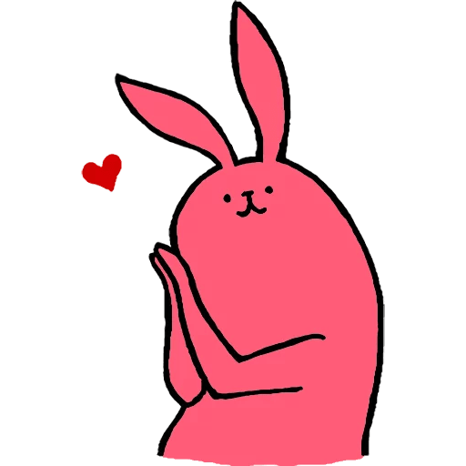 Стикеры Розовый кролик