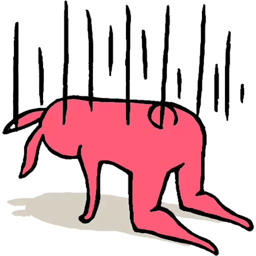 Стикеры Розовый кролик
